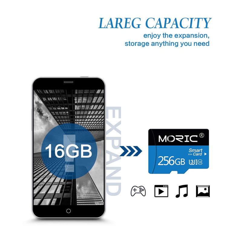 [Australia - AusPower] - 256GB Micro SD Memory Card Class 10 High Speed Ultra microSDXC for Galaxy Phones/PC/Computer/Camera/Car Navigation 