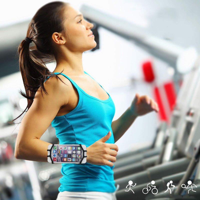 [Australia - AusPower] - Wristband Phone Holder,HCcolo 360°Rotatable Universal Sports Wristband for iPhone X/8 Plus/8/7/6s,Galaxy S9 Plus/S9/S8 & Other 4”-6.5”Smartphone,Running Armband for Hiking Biking Walking (Wrist) 