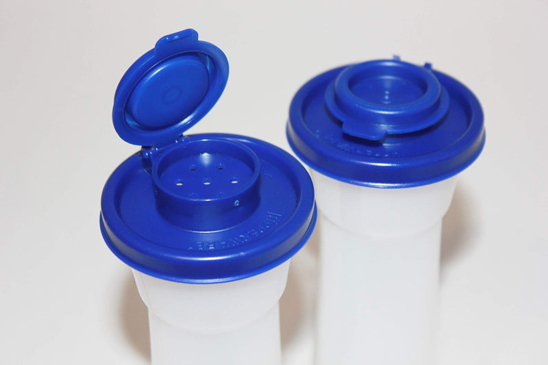 [Australia - AusPower] - Tupperware Large Hourglass Salt and Pepper Shakers, Tokyo Blue 