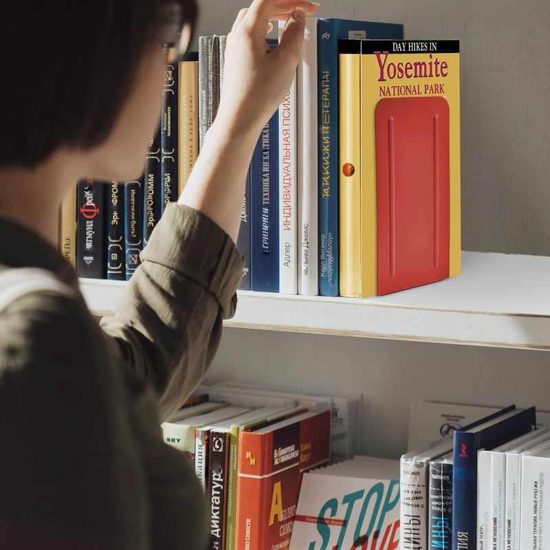 [Australia - AusPower] - Acrimet Premium Metal Bookends (Heavy Duty) (Red Color) (1 Pair) 
