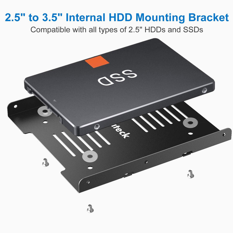 [Australia - AusPower] - Inateck SSD Mounting Bracket 2.5 to 3.5 Adapter with SATA Data Cable, SA04006 