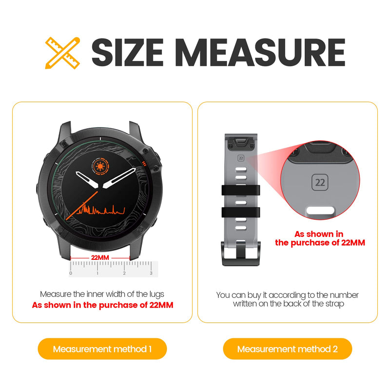 [Australia - AusPower] - NotoCity for Fenix 6 Band 22mm Width Soft Silicone Watch Strap for Fenix 7/Fenix 5/Fenix 5 Plus/Fenix 6/Fenix 6 Pro/Forerunner 935/Forerunner 945/Approach S60/Quatix 5 3 Pack 
