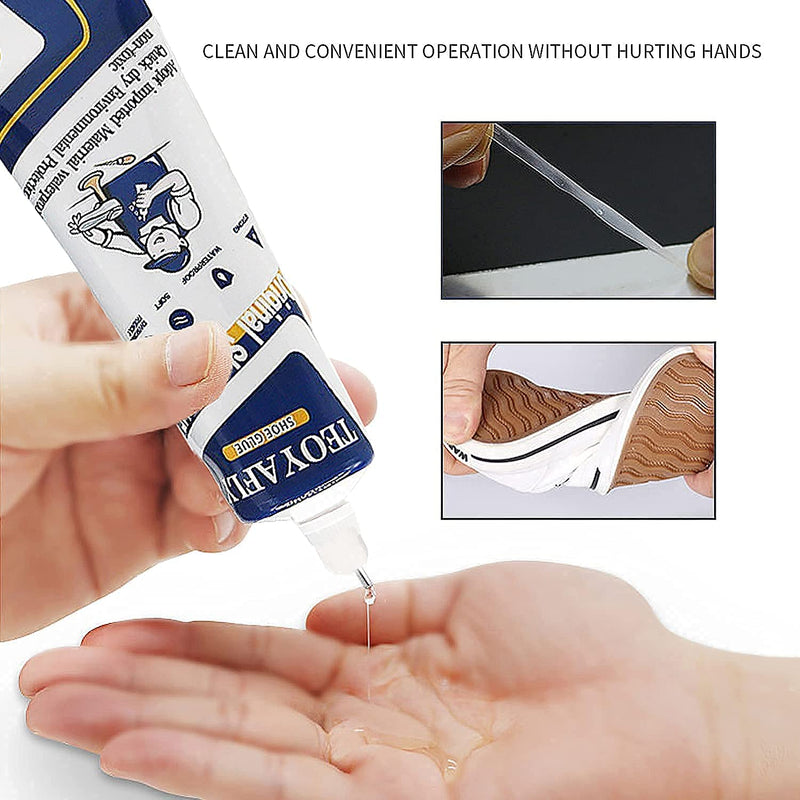 [Australia - AusPower] - TEOYAFLY Shoe Glue: Slowly-Dry Professional Grade Shoe Repair Glue,Clear,2-Ounce Tube 1 