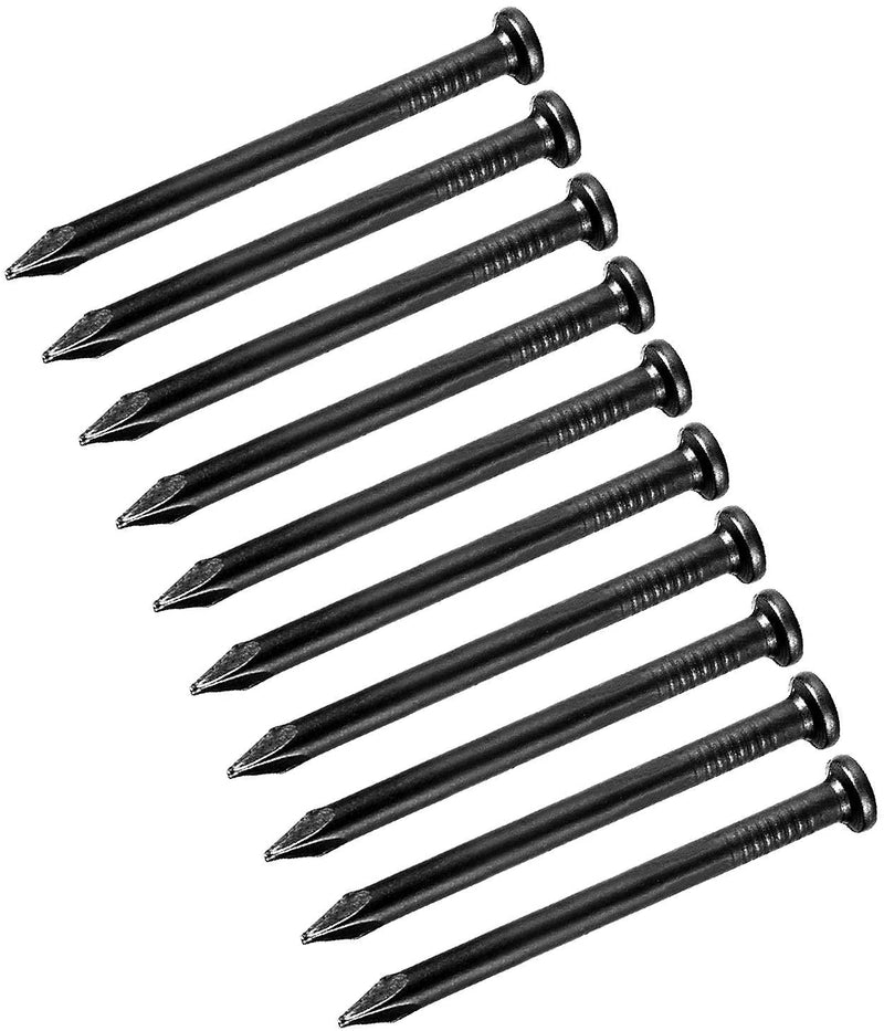 [Australia - AusPower] - 2-inch/5cm Length Carbon Steel Point Tip Wall Cement Nails, 100 Pieces Black High Hardness Steel Nails (100,2 inch) 2inch 