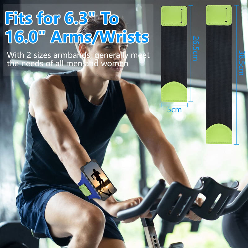 [Australia - AusPower] - Phone Arm Bands for Running, Cell Phone Armband Case Running Holder for iPhone 13 12 11 Pro Max Mini XS XR X 8 7 Samsung Galaxy S10 S9 S8 All 4-6.7” Smartphones, Running Armband Phone Holder (Blue) Blue 