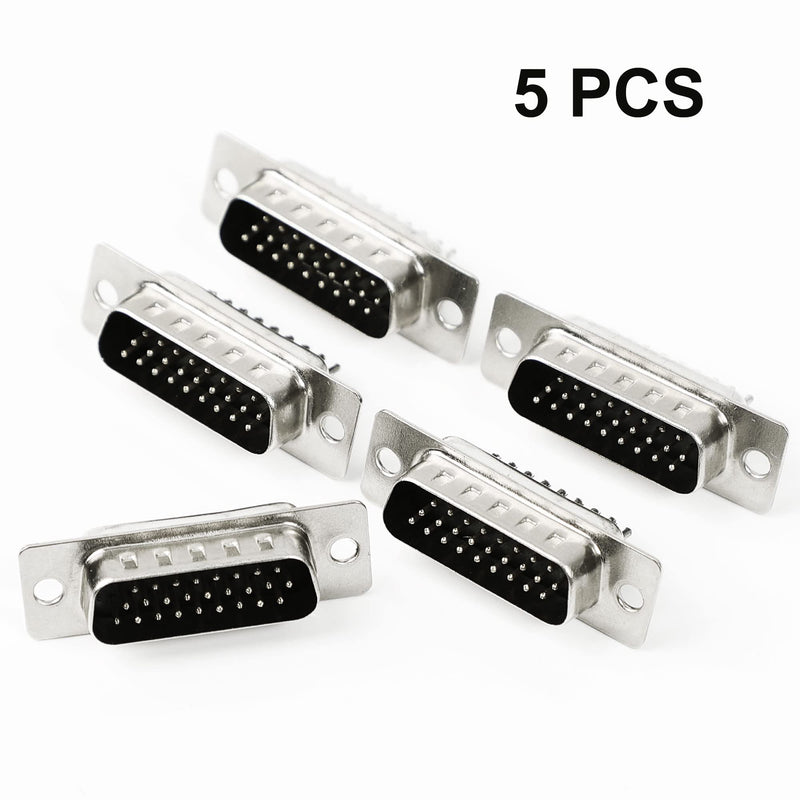 [Australia - AusPower] - uxcell DB26 26 Pin 3 Row Solder Type Panel Mount Male Connector 5PCS 
