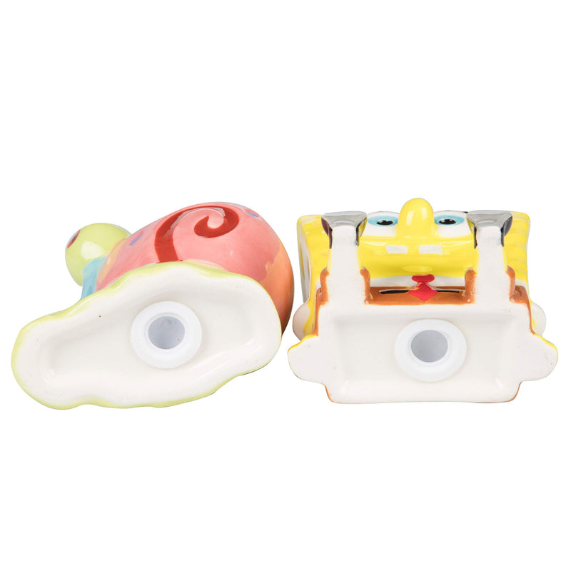 [Australia - AusPower] - SpongeBob SquarePants Salt & Pepper Shaker Set - SpongeBob and Gary Figure Designs - Ceramic 