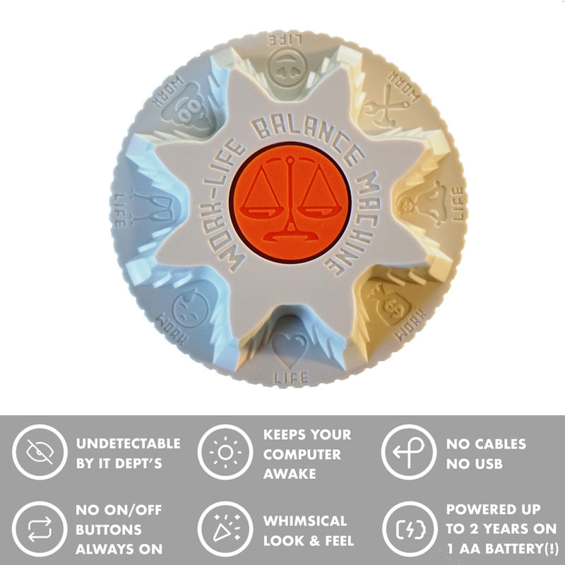 [Australia - AusPower] - Mouse Jiggler Undetectable Device - Mouse Mover No USB No Software Required Device to Keep Mouse Moving Geek Gift Work-Life Balance Maсhine (Sunshine) Sunshine 