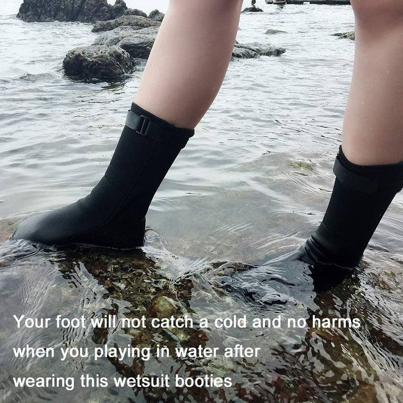 [Australia - AusPower] - ReHaffe Water Neoprene Socks 3mm Sand Volleyball Socks Anti Slip Diving Booties for Men Women Youth Kids Swimming Surfing Snorkeling Spearfishing Wadeing and Water Sports X-Large 
