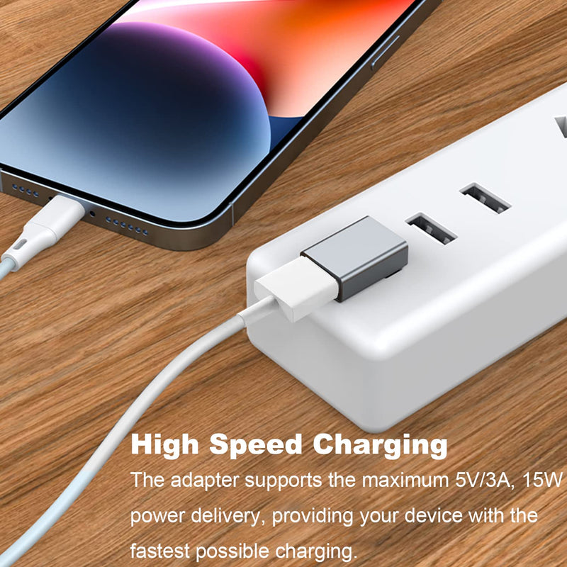 [Australia - AusPower] - AreMe 90 Degree USB 3.0 Adapter 2 Pack, Up and Down Angle USB A Male to Female Converter Extender for PC, Laptop, USB A Charger, Power Bank and More (Grey) Up/Down Grey 
