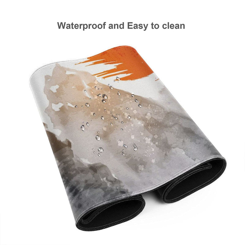 [Australia - AusPower] - Japanese Bamboo Sun Ink Gaming Mouse Pad Large XL Desk Mat Long Extended Pads Big Mousepad Keyboard Home Office Decor Accessories for Computer Pc Laptop Japanese Painting 