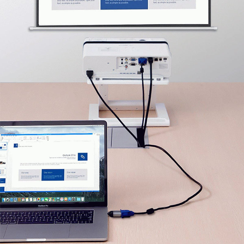 [Australia - AusPower] - Xiwai Type C to VGA Converter USB-C Monitor Adapter 1080p 60hz for Tablet & Phone & Laptop Silver VGA 