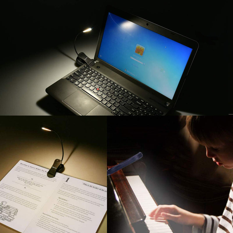 [Australia - AusPower] - Rechargeable Book Light, Merisky LED Clip on Reading Light for Book in Bed, 3 Color × 3 Brightness, Up to 60 Hours Eye Care Reading, Warm & White, Perfect for Kids, Bed Headboard & Travel 
