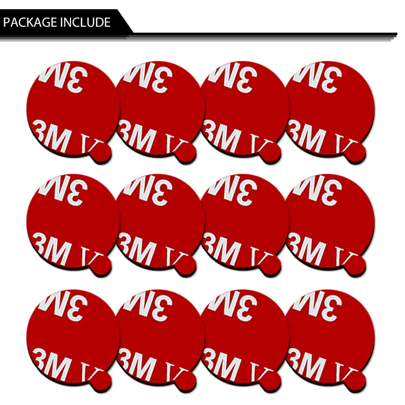 [Australia - AusPower] - Very High Bond Sticky Adhesive, AZXYI 12 PCS Double Side Stickers Adhesive Replacement Compatible with Socket Mount Base, Round Adhesive Tape for Car Magnetic Phone Holder Base & Phone Ring Holer Base 