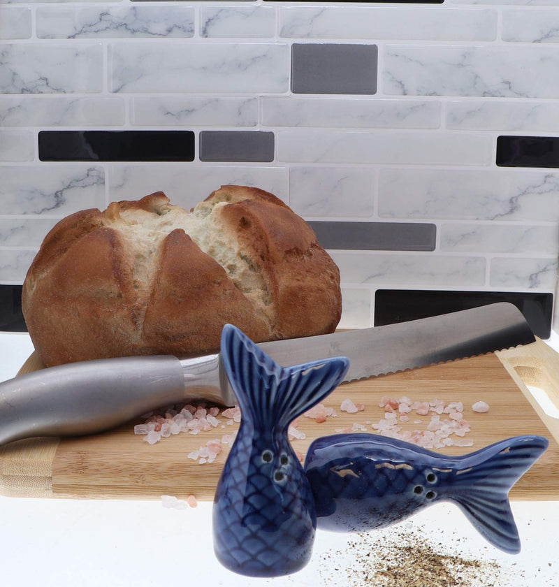 [Australia - AusPower] - Ceramic Salt & Pepper Shakers Novelty Kitchen Décor - Mermaid Tails Blue 