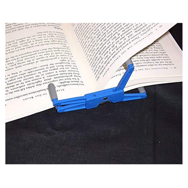 [Australia - AusPower] - FlipKlip Portable Book Page Holder for Hands Free Reading in Bed, on the Go, on the Treadmill & Exercise Bike - Works on Hardcovers, Paperbacks, Magazines, and Comic, Art, Piano and Recipe Books 3-Pack Blue 