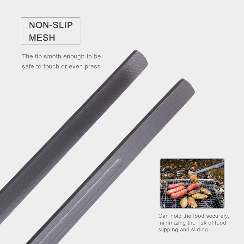 [Australia - AusPower] - Boundless Voyage 6.7/10 inches Titanium Ultralight Grill BBQ Tongs Multipurpose Tweezer for Kitchen Food Tongs Buffet Salad Steak Clip Grill Accessories Anti-scalding Ti1563A - (10 inches) 