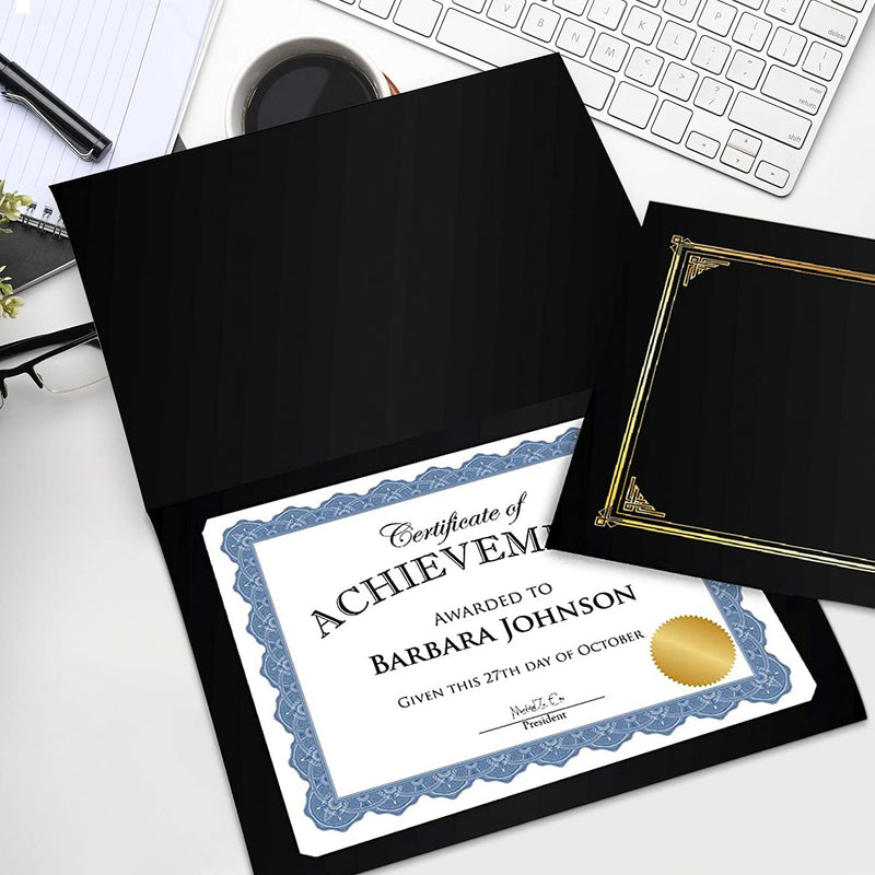 [Australia - AusPower] - Geographics Optima Blue Blank Award Certificate Paper with Gold Foil Seals, 8.5 x 11", Seal 1.75" (Pack of 25) 