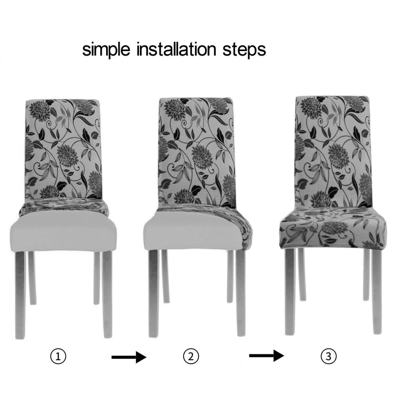 [Australia - AusPower] - YEESSION Stretch Spandex Dining Chair Slipcovers Removable Washable Dining Room Chair Protector Cover Seat Slipcover Set of 4 (Style 05) Style 05 