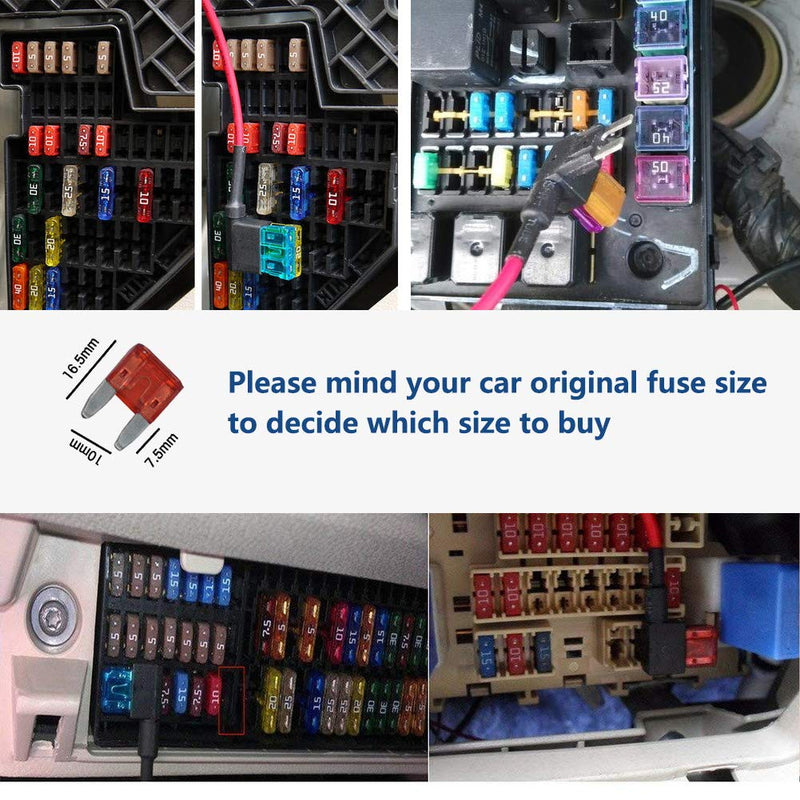 [Australia - AusPower] - 485pcs Assorted Medium & Standard Auto Car Truck Blade Fuses Assortment - 2A 3A 5A 7.5A 10A 15A 20A 25A 30A 35A 40A-ATC/APR/ATO+ATM Boat Automotive Replacement Fuses Kit 485 pcs 