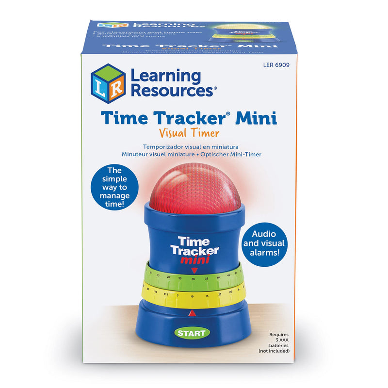 [Australia - AusPower] - Learning Resources Time Tracker Mini Visual Timer, Classroom Timer, Hand Washing Timer, Auditory and Visual Cue, Ages 3+ 4.8" x 3.3" x 3.3" 