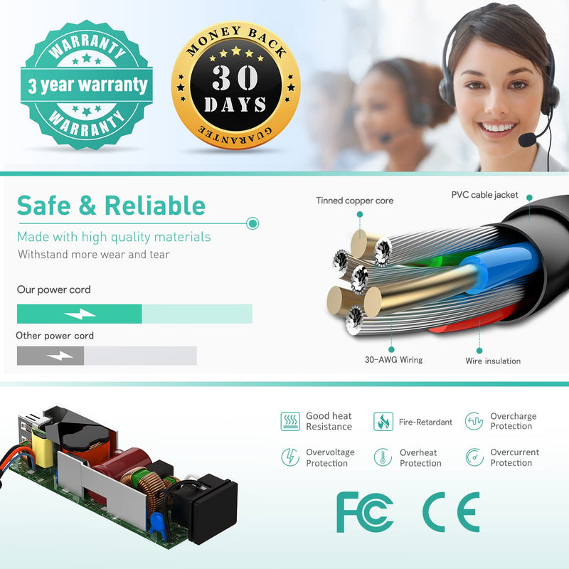 [Australia - AusPower] - HKY 24V 3-Pin AC Adapter Replacement for EPSON M235A TM-T88II TM-88III POS Printer Power Supply Cord 