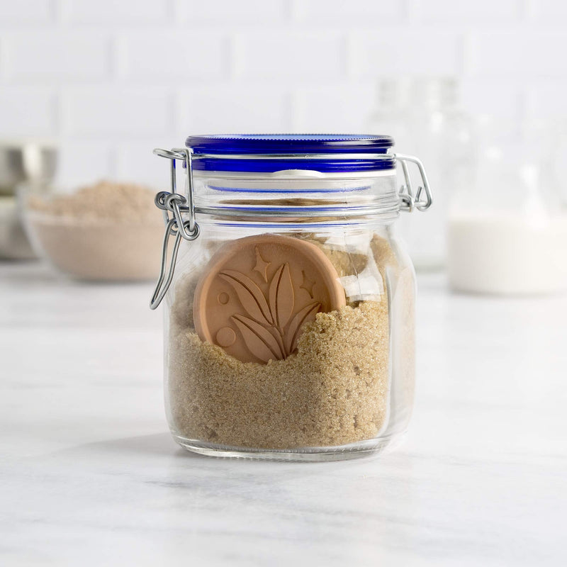 [Australia - AusPower] - Goodful Brown Sugar Saver and Softener Disc with Elegant Leaf Design, Multiple Uses for Food Storage Containers, Reusable and Food Safe, Terracotta, 2 Pack Sugar Saver 2-Pack 