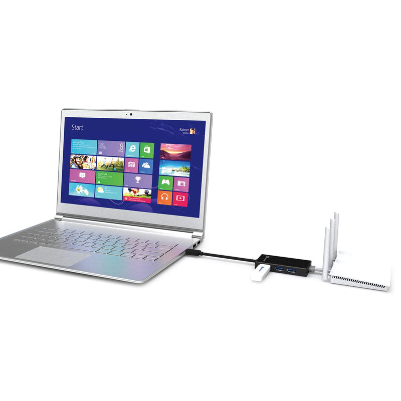 [Australia - AusPower] - j5create USB 3.0 Multi-Adapter Hub- 3X USB 3.0 SuperSpeed Ports, Gigabit RJ45 Ethernet, Compatible with Windows and MacOS 