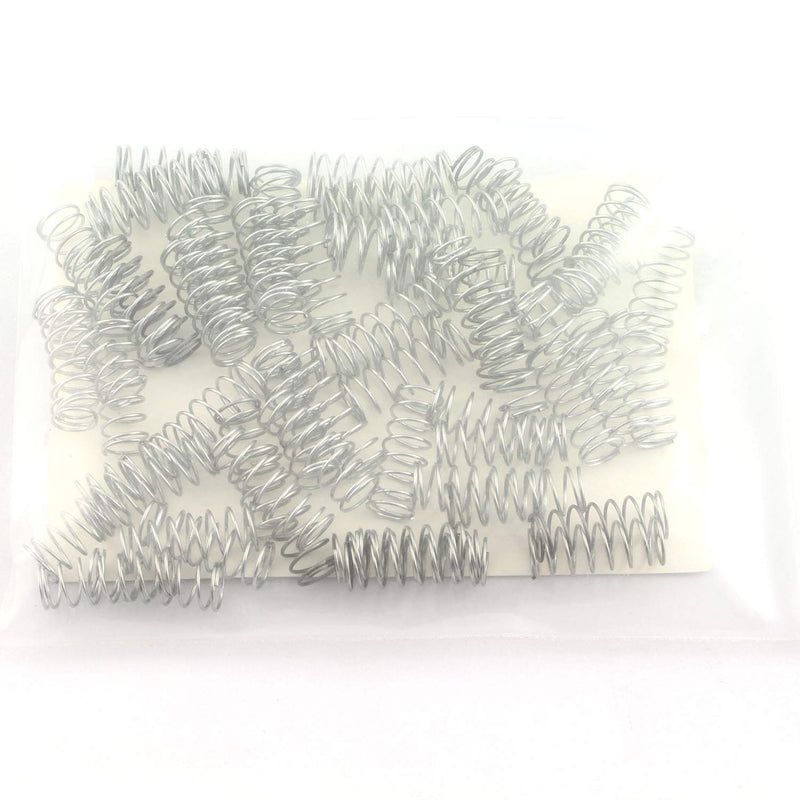 [Australia - AusPower] - Youliang 60pcs Compression Pressure Metal Spring Coil High Temperature Resistance Spiral Springs for Toy, Hardware and Battery 