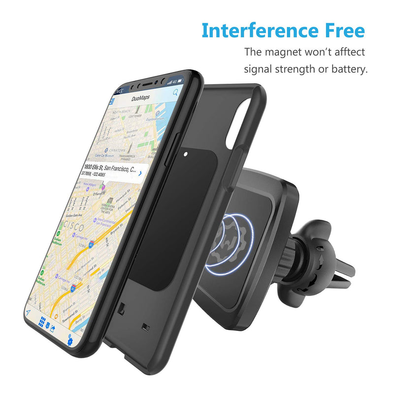 [Australia - AusPower] - Magnetic Phone Car Mount, WixGear Universal Twist-Lock Air Vent Magnetic Car Phone Mount Holder, Phone Holder for Car Compatible with Cell Phones with Swift-Snap 