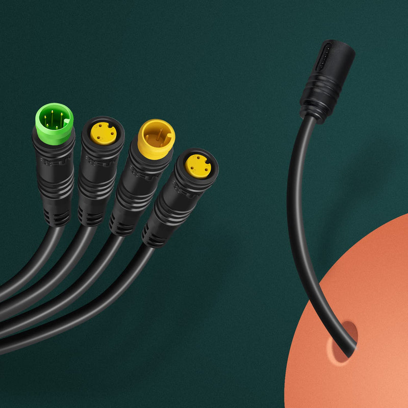 [Australia - AusPower] - Zeekpowa 1T4 Cable Wiring Harness for Bafang BBS01 BBS02 BBSHD Mid Drive Motor Display Brake Thumb Throttle Waterproof Connector 51in 