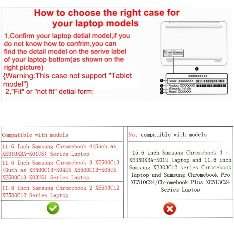 [Australia - AusPower] - Alapmk Protective Case Cover for 11.6" Samsung Chromebook 4 XE310XBA & Chromebook 3 XE500C13 & Chromebook 2 XE503C12 XE500C12 Series Laptop(Note:Not fit Samsung XE303C12 Series Chromebook),Galaxy Galaxy 