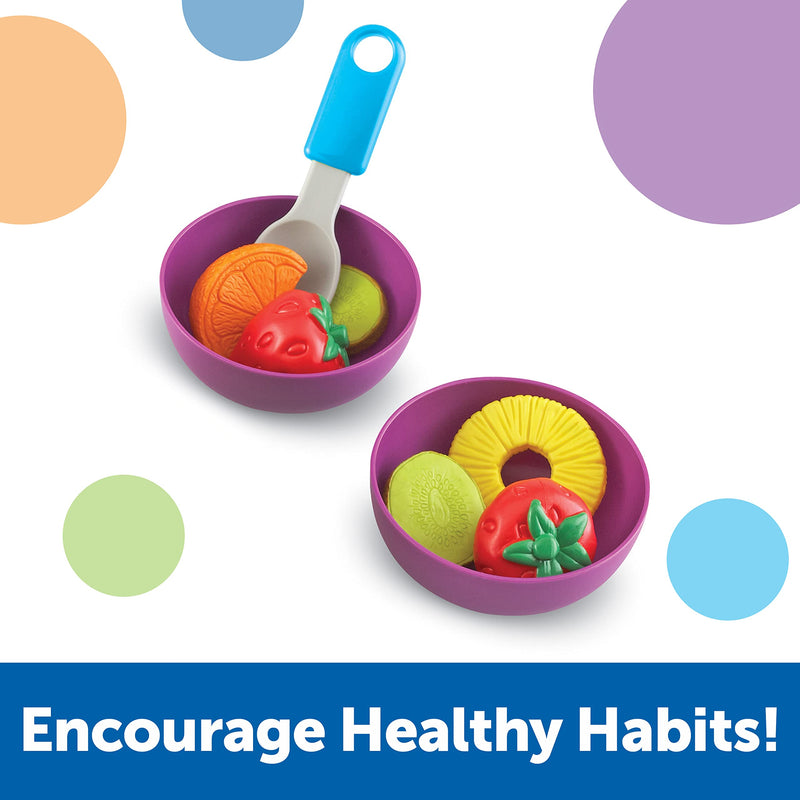 [Australia - AusPower] - Learning Resources New Sprouts Fresh Fruit Salad Set - 18 Pieces , Ages 18+ Months Pretend Play Food for Toddlers, Preschool Learning Toys, Kitchen Play Toys for Kids 