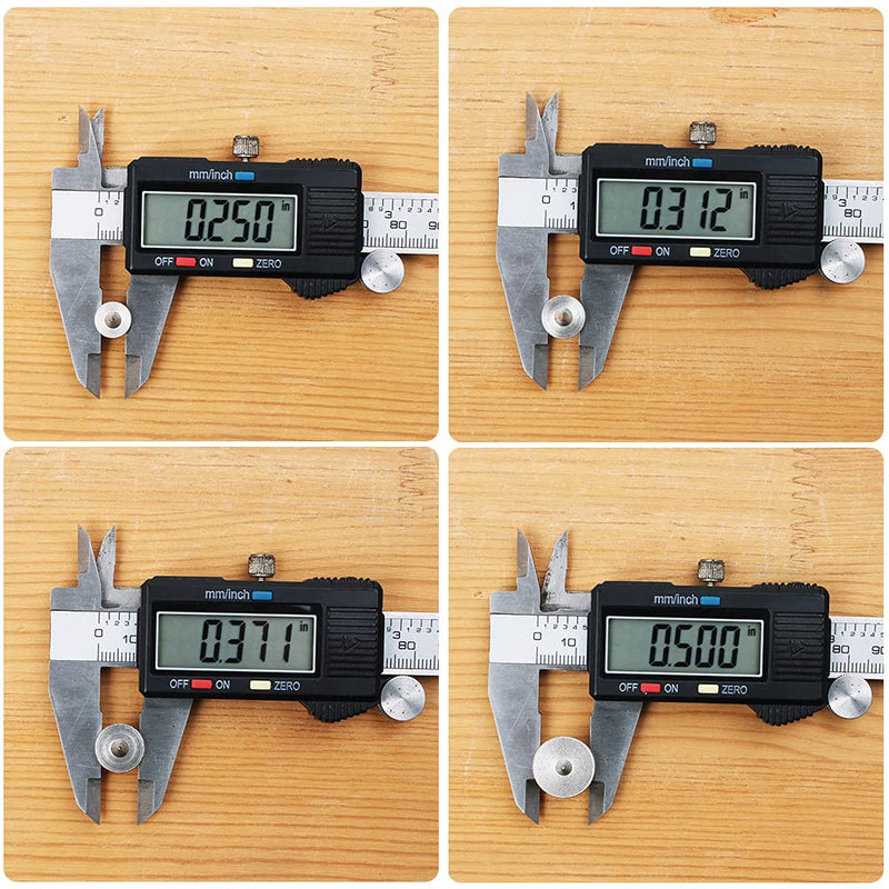 [Australia - AusPower] - AUTOTOOLHOME Dowel and Tenon Center Transfer Plugs Point 1/4", 5/16", 3/8" and 1/2" Set of 8 