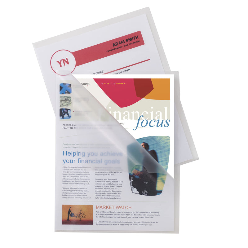 [Australia - AusPower] - C-Line Biodegradable Poly Project Folders, Reduced Glare, Clear, 8.5 x 11 Inches, 25 per Box (62627) 