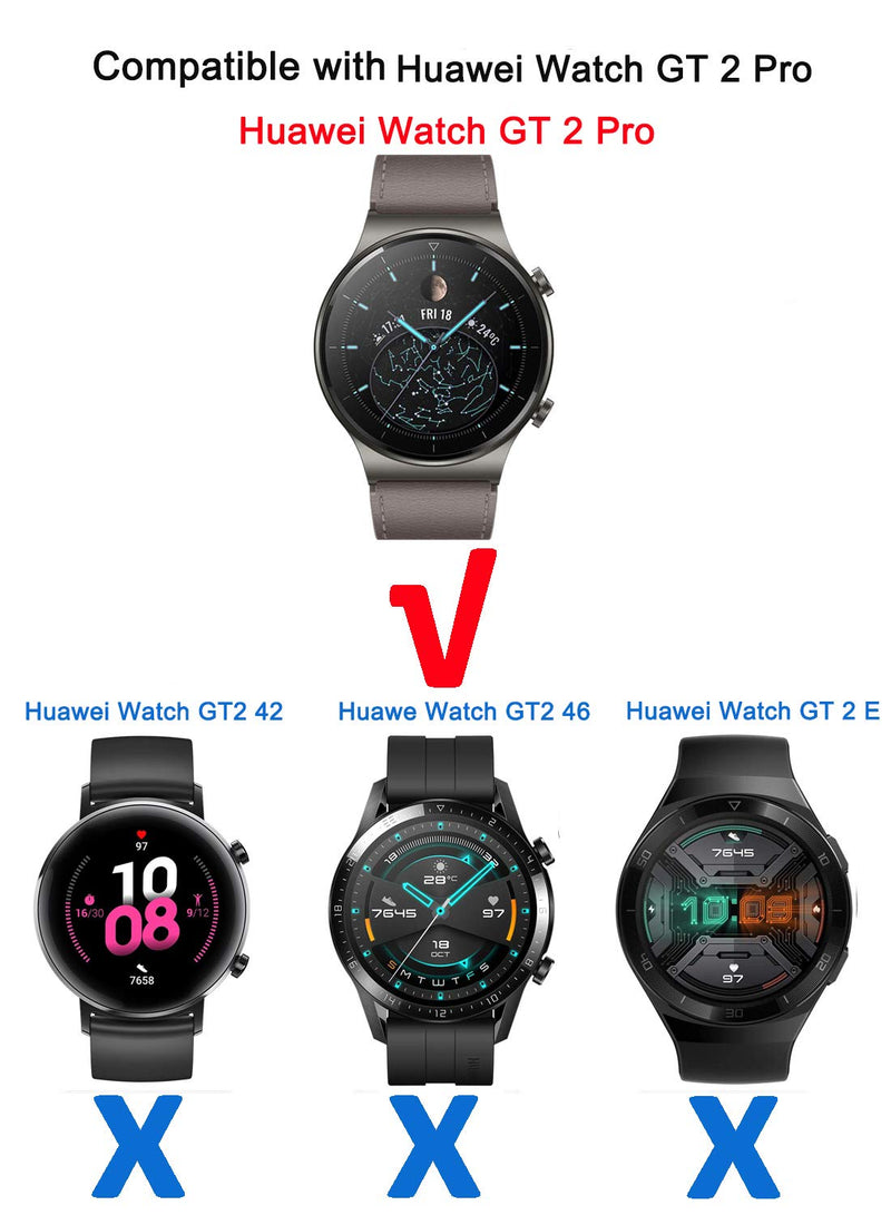 [Australia - AusPower] - Youniker 4 Pack Compatible with Huawei Watch GT2 Pro Screen Protector Tempered Glass for Huawei GT 2 Pro Smartwatch Screen Protectors Cover Anti-Scratch Bubble Free 
