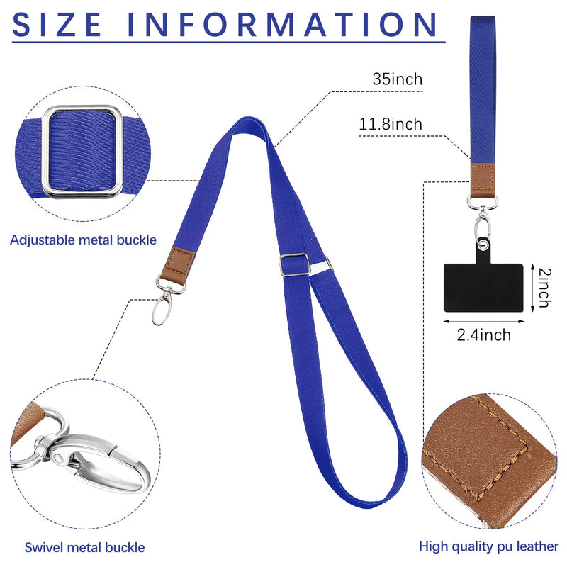 [Australia - AusPower] - 6 Pieces Phone Lanyards with Patches Universal Cell Phone Lanyards Firm Cellphone Case Lanyards Crossbody Lanyards for Cell Phone Patch Phone Lanyards for Women Men Most Phones (Vivid Style) Vivid Style 