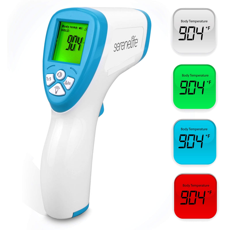 [Australia - AusPower] - Infrared Digital Professional Thermometer, Non-Contact Touchless Forehead Thermometer for Adults and Kids, Accurate Instant Readings with Fever Alarm, Memory Recall and 3 in 1 Digital LCD Display 