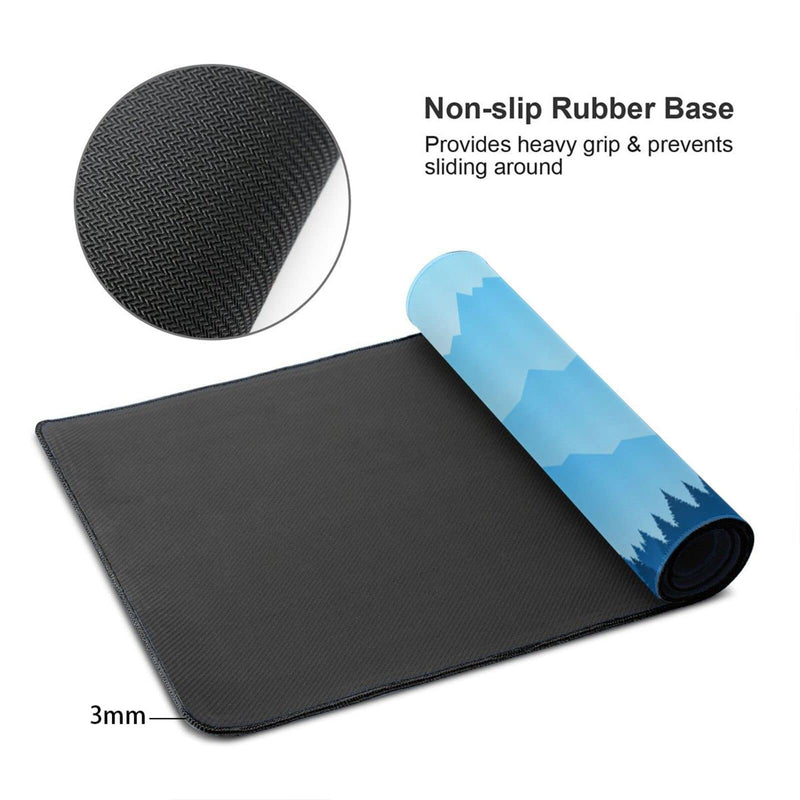 [Australia - AusPower] - Blue Mountain Forest Landscape Mouse Pad Gaming XL Large Mousepad Desk Mat Long Extended Big Keyboard Pads Table Accessories for Gaming and Office Pc Laptop Computer 31.5 X 11.8 Inch Blue Mountain Forest Landscape One Size 