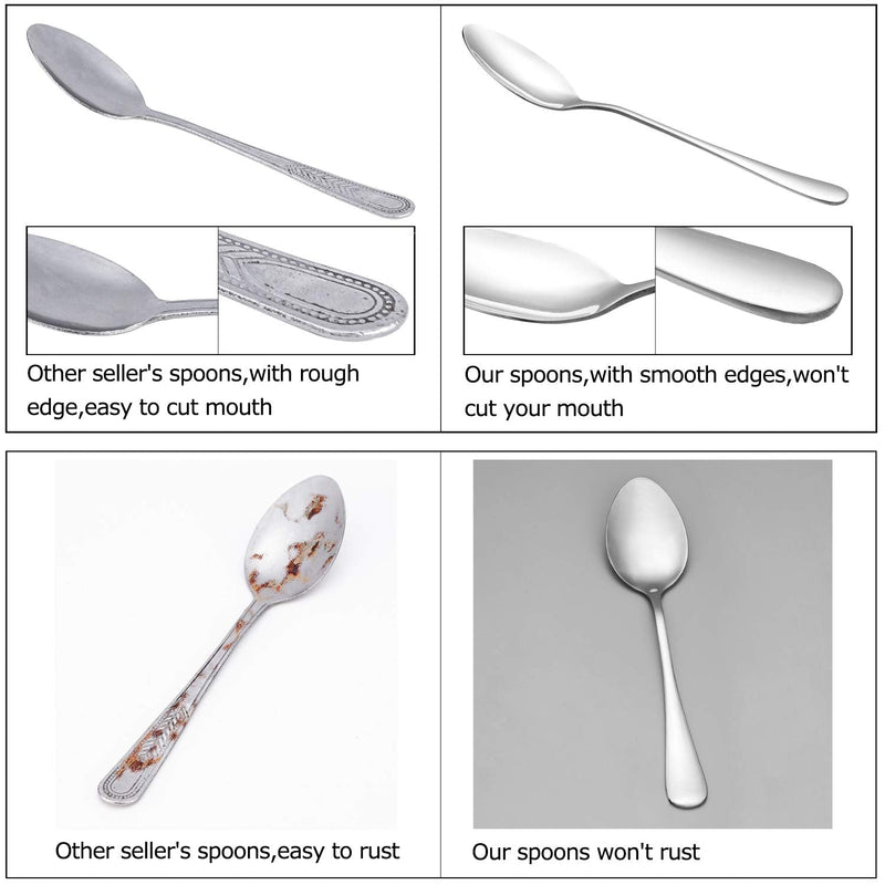 [Australia - AusPower] - Teaspoon Set,16 Piece 6.7" Spoons Silverware,Premium Food Grade 18/10 Stainless Steel Tea Spoons,Durable Small Spoons,Good Teaspoons,Dessert Spoons,Kitchen Spoons Set,Mirror Finish & Dishwasher Safe 6.7" 
