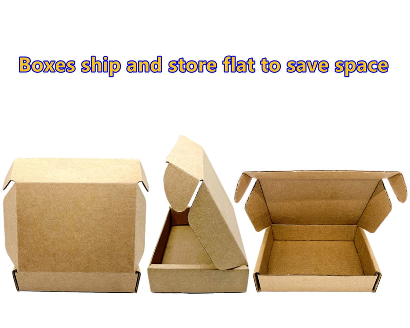 [Australia - AusPower] - Small Sturdy Cardboard Box 5.9" x 3.9" x 1.56" Mailing Corrugated Boxes Business Packaging Carton for Storage and Shipping Set of 10 5.9" x 3.9" x 1.56" Kraft 