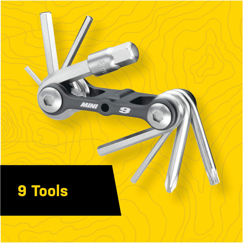 [Australia - AusPower] - Topeak The Mini 9-Function Bicycle Tool - TT2409 , Black/Silver, L x W x H ﻿﻿﻿﻿6.6 x 3.1 x 2cm / 2.6” x 1.2” x 0.8” 