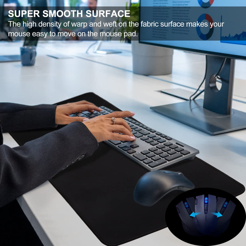[Australia - AusPower] - Jahosin Large Gaming Mouse Pad with Stitched Edges,[27.5x11.8In] Extended Mouse Pad with Non-Slip Natural Rubber Base for Gamer/Desktop/Office/Home (70x30 Blackus) 70x30 Blackus 