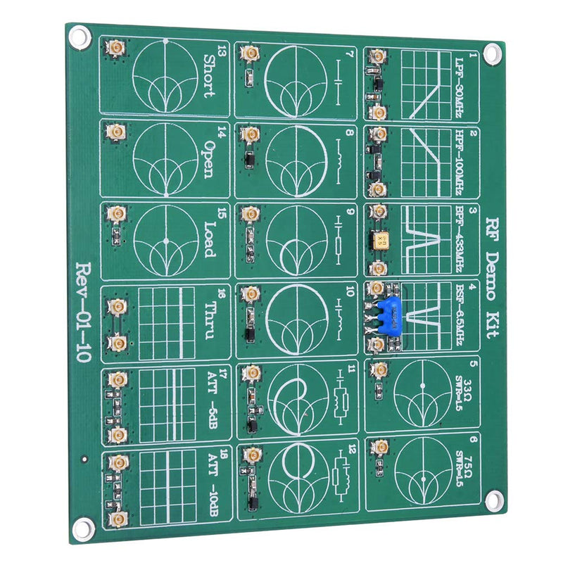 [Australia - AusPower] - Qiilu RF Test Board,RF Demo Kit NanoVNA RF Test Module Vector Network Analyzer Board Filter/Attenuator Module 