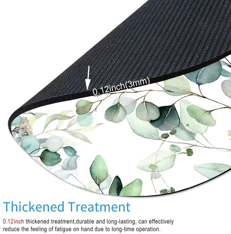 [Australia - AusPower] - Armanza Mouse Pad, Cute Mousepad with Design, Round Grass Leaves Mouse Mat, Small Non-Slip Rubber Gaming Mouse Pads, Office Home Personalized Mouse Pad 13 Green Grass 