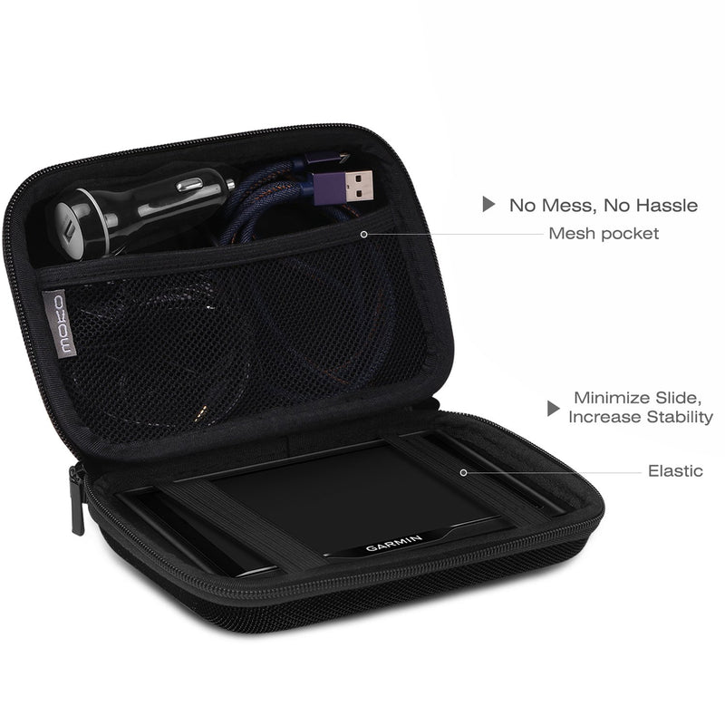 [Australia - AusPower] - MoKo 5-Inch GPS Carrying Case, Portable Hard Shell Protective Pouch Storage Bag for Car GPS Navigator Garmin / Tomtom / Magellan with 5" Display - Black 5 Inch 