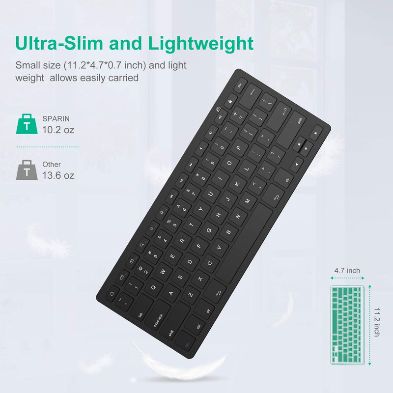 [Australia - AusPower] - SPARIN Tablet Keyboard for Galaxy Tab S8 Ultra/S8 Plus/S8/S7 FE/Tab S7 Plus/Tab S7, Bluetooth Keyboard for Galaxy Tab A7 Lite/Tab A8/Tab A7 and Other Bluetooth Enabled Tablets and Phones, Black 