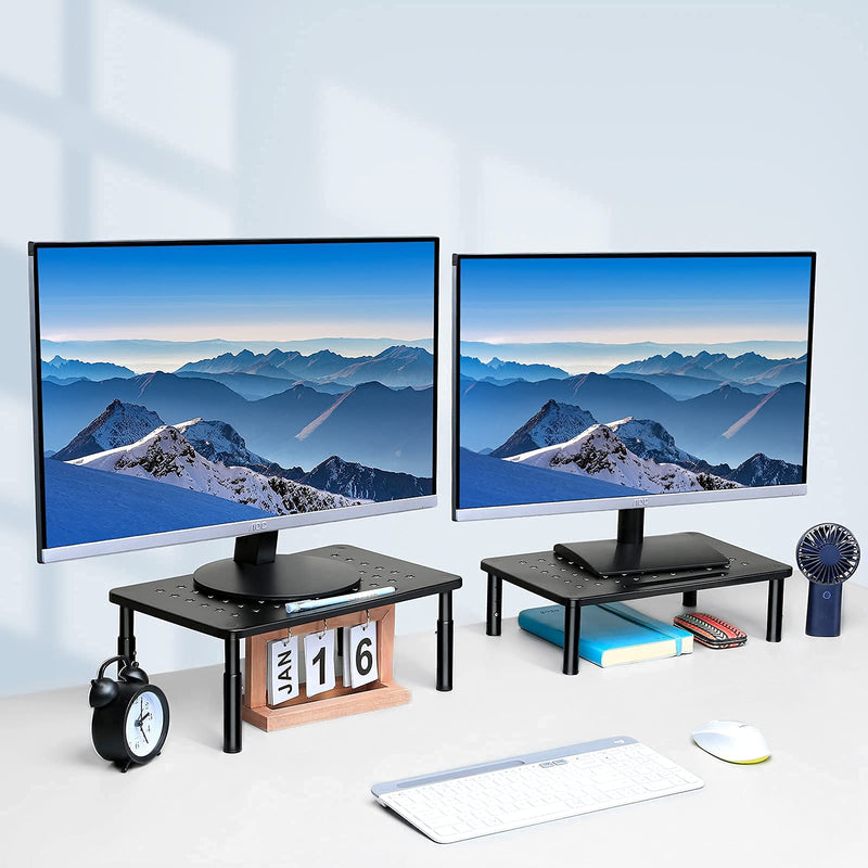 [Australia - AusPower] - MOUNT PRO Dual Monitor Stand - Free Standing Full Motion Monitor Desk Mount and Zimilar Monitor Stand Riser, Height Adjustable Monitor Stand 