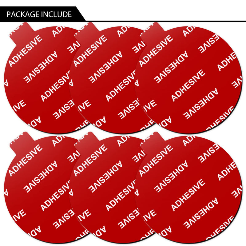 [Australia - AusPower] - 6 PCS Windshield Mount Adhesives for Suction Cup Mount, 80mm( 3.15 inches) Circle Double-Sided Sticker Pads for Dashboard Mounting Disk and Windshield Camera, GPS, Car Phone Mount 
