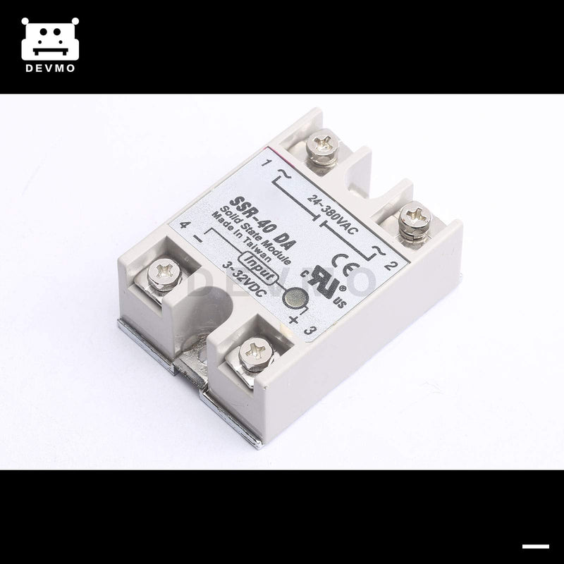 [Australia - AusPower] - DEVMO SSR-40DA Solid State Relay DC-AC 3-32VDC 24-380VAC for Temp Controller Tool 
